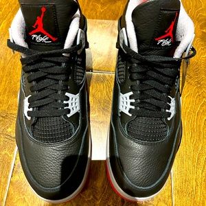 Jordan 4 Retro ‘Bred Reimagined”. Worn once indoors. Like new
